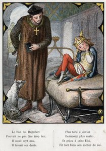 Ilustracja Lorenza Frolicha (1820-1908) do popularnej piosenki „Dobry król Dagobert””. Wydanie J. Hetzel. Około 1880 r. (Ból zęba) autorstwa Lorens Frolich