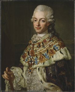 Gustaw III de Suede - Portret króla Szwecji Gustawa III (1746-1792), autorstwa Pascha, Lorenza Młodszego (1733-1805). Olej na płótnie, ok. 1773. Wymiar: 77x62 cm. Muzeum Narodowe w Sztokholmie