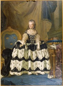 Louise Ulrique de Prusse, reine consort de Suede - Portret Louisy Ulrika z Prus (1720-1782), królowej Szwecji, autorstwa Pascha, Lorenza Młodszego (1733-1805). olej na płótnie