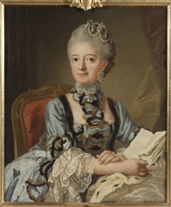 Louise Ulrique de Prusse, reine de Suede et Finlande - Portret Louisy Ulriki z Prus (1720-1782), królowej Szwecji, autorstwa Pascha, Lorenza Młodszego (1733-1805). olej na płótnie