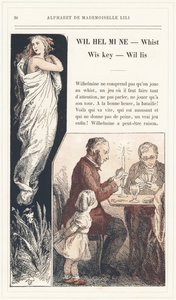 Wilhelmine, Whist, Wiskey, Willis, strona 36 - Alfabet Mademoiselle Lili, autorstwa L. Froelicha i ojca (samego Hetzela). Bibliotheque  Magasin d