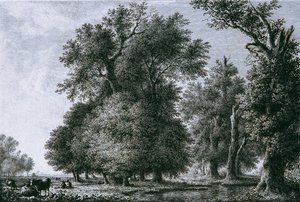 Krajobraz z dębami autorstwa Lorenz Adolf Schönberger
