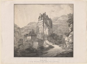 Zamek Eltz autorstwa Lorenz Ekemann Allesson, after Domenico Quaglio