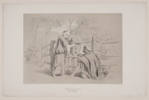 W Kongsgården, pag. 65, ilustracja do „Lotu jelenia” Christiana Winthera autorstwa Lorenz Frølich