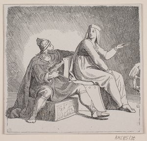 Ilustracja do „Pociągu Svenda Tveskæga do Anglii i bitwy pod Svold” autorstwa Lorenz Frølich