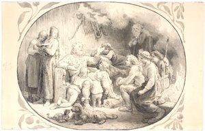 Ilustracja do rozdziału „Drużyna wraca do domu” autorstwa Lorenz Frølich