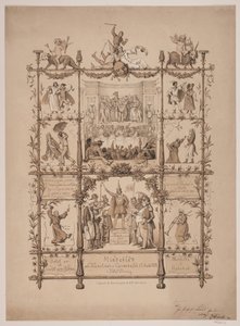 Pamiątkowe czasopismo o karnawale artystów 3 marca 1854 r. autorstwa Lorenz Frølich