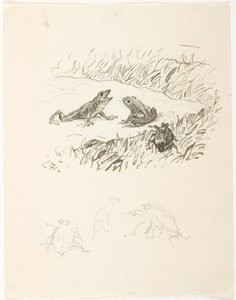 Szkic ilustracji dla Skarnbassen autorstwa Lorenz Frølich