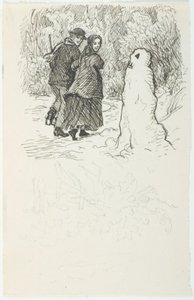 Szkic ilustracji do bałwana autorstwa Lorenz Frølich