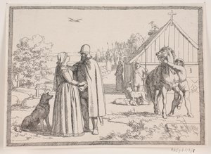 Ilustracja do wiersza Adama Oehlenschlägera „Dwie wieże kościelne” autorstwa Lorenz Frølich