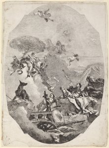 Triumf Marsa autorstwa Lorenzo Baldissera Tiepolo after Giovanni Battista Tiepolo