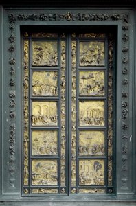 Brama Raju, zrealizowana przez Ghiberti Lorenzo (1378-1443) autorstwa Lorenzo Ghiberti