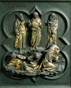 Porta Północna (zwana Bramą Krzyżową, od północy), detal zewnętrzny: „Przemienienie”” Rzeźba z brązu wykonana przez Lorenzo Ghiberti (1378-1455) autorstwa Lorenzo Ghiberti