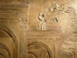 Historia Jakuba i Ezawa, fragment oryginalnego panelu ze wschodnich drzwi baptysterium autorstwa Lorenzo Ghiberti