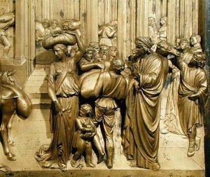 Historia Józefa, fragment oryginalnego panelu ze Wschodnich Drzwi Baptysterium autorstwa Lorenzo Ghiberti