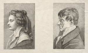 Profil portret kobiety i mężczyzny. autorstwa Lorenzo II Quaglio