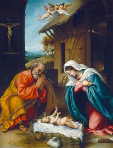 Narodzenie Chrystusa autorstwa Lorenzo Lotto