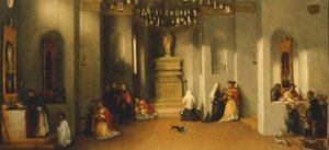 Powołanie św. Łucji, pierwszy panel predelli Ołtarza św. Łucji lub św. Łucji przed sędzią Lorenzo Lotto (1480 ca-1556), olej na desce, 32x69 cm autorstwa Lorenzo Lotto