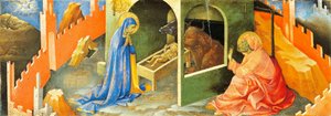 Narodzenia Jezusa, fragment predelli, Lorenzo Monaco (1370-około 1425), olej na desce