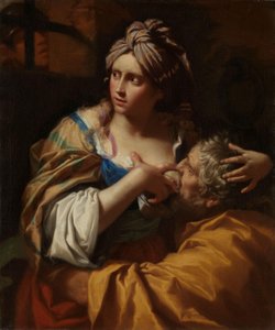 Roman Charity, c.1670 (óleo sobre tela)polonês autorstwa Lorenzo Pasinelli