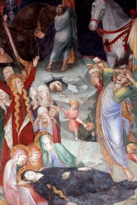 Ukrzyżowanie, detal (Fresco autorstwa Lorenzo Salimbeni