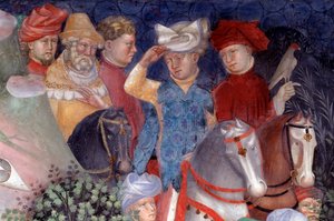 Orzeczenie św. Jana Chrzciciela tłumom, szczegół (Fresco autorstwa Lorenzo Salimbeni