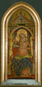 Madonna z Dzieciątkiem, złoty ... autorstwa Lorenzo Veneziano