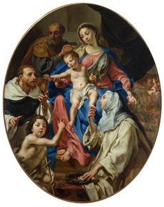 Matka Boża Różańcowa i święci autorstwa Lorenzo de