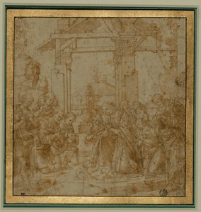 Adoracja pasterzy ... autorstwa Lorenzo di Credi