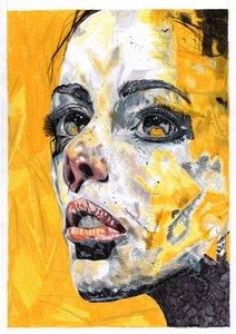 Wyrazisty żółty portret autorstwa Loretta Van Der Westhuizen