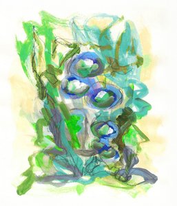 Zielono-niebieskie kwiaty autorstwa Lori Ann Folz