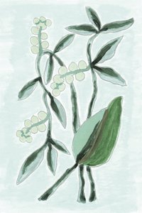 Zielona akwarela botaniczna autorstwa Lori Ann Folz