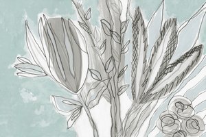 Delikatna abstrakcja botaniczna autorstwa Lori Ann Folz