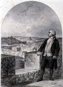 Honore Gabriel Riqueti, hrabia Mirabeau (1749-91) na murach obronnych Paryża, rycina Philibert Langlois (grafika) autorstwa Louis (after) Marckl