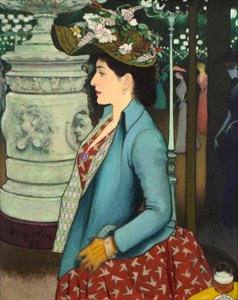 Elegancka kobieta w Élysée Montmartre autorstwa Louis Anquetin