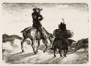 Don Kichot i Sancho Pansa autorstwa Louis Anquetin
