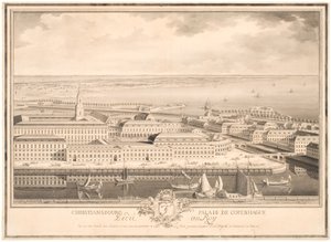 Kopenhaga Pałac Christiansburg autorstwa Louis Auguste Le Clerc