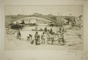 Na Pont Sully autorstwa Louis Auguste Lepère