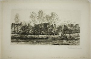 Brzegi Sommy w Amiens autorstwa Louis Auguste Lepère