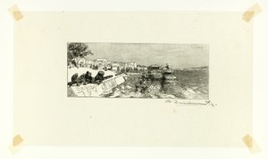 Nabrzeże Bercy, płyta druga z Le Long de la Seine et des Boulevards autorstwa Louis Auguste Lepère