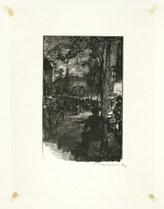 Bulwar Montmartre, wieczór, płyta piętnasta z Le Long de la Seine et des Boulevards autorstwa Louis Auguste Lepère
