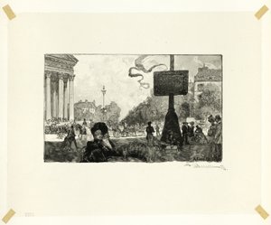 Narożnik Rue Royale, płyta szesnasta z Le Long de la Seine et des Boulevards autorstwa Louis Auguste Lepère