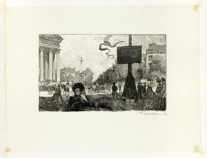Narożnik Rue Royale, płyta szesnasta z Le Long de la Seine et des Boulevards autorstwa Louis Auguste Lepère