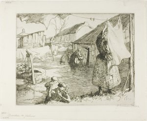 Dzielnica rybacka autorstwa Louis Auguste Lepère