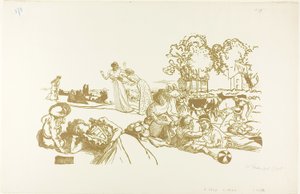 Nowoczesny bukoliczny autorstwa Louis Auguste Lepère
