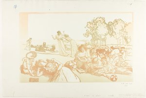 Nowoczesny bukoliczny autorstwa Louis Auguste Lepère