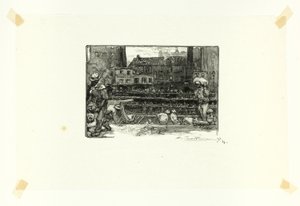 Rozładowywacze gipsu, płyta trzecia z Le Long de la Seine et des Boulevards autorstwa Louis Auguste Lepère