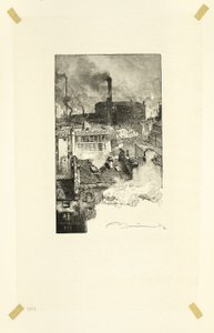 Quartier des Gobelins, płyta 20 z Le Long de la Seine et des Boulevards autorstwa Louis Auguste Lepère
