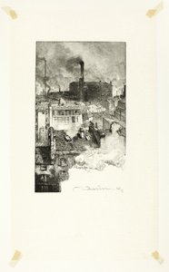 Quartier des Gobelins, płyta 20 z Le Long de la Seine et des Boulevards autorstwa Louis Auguste Lepère