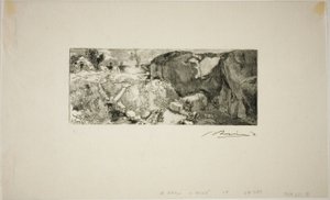 Kamieniołom piaskowca autorstwa Louis Auguste Lepère